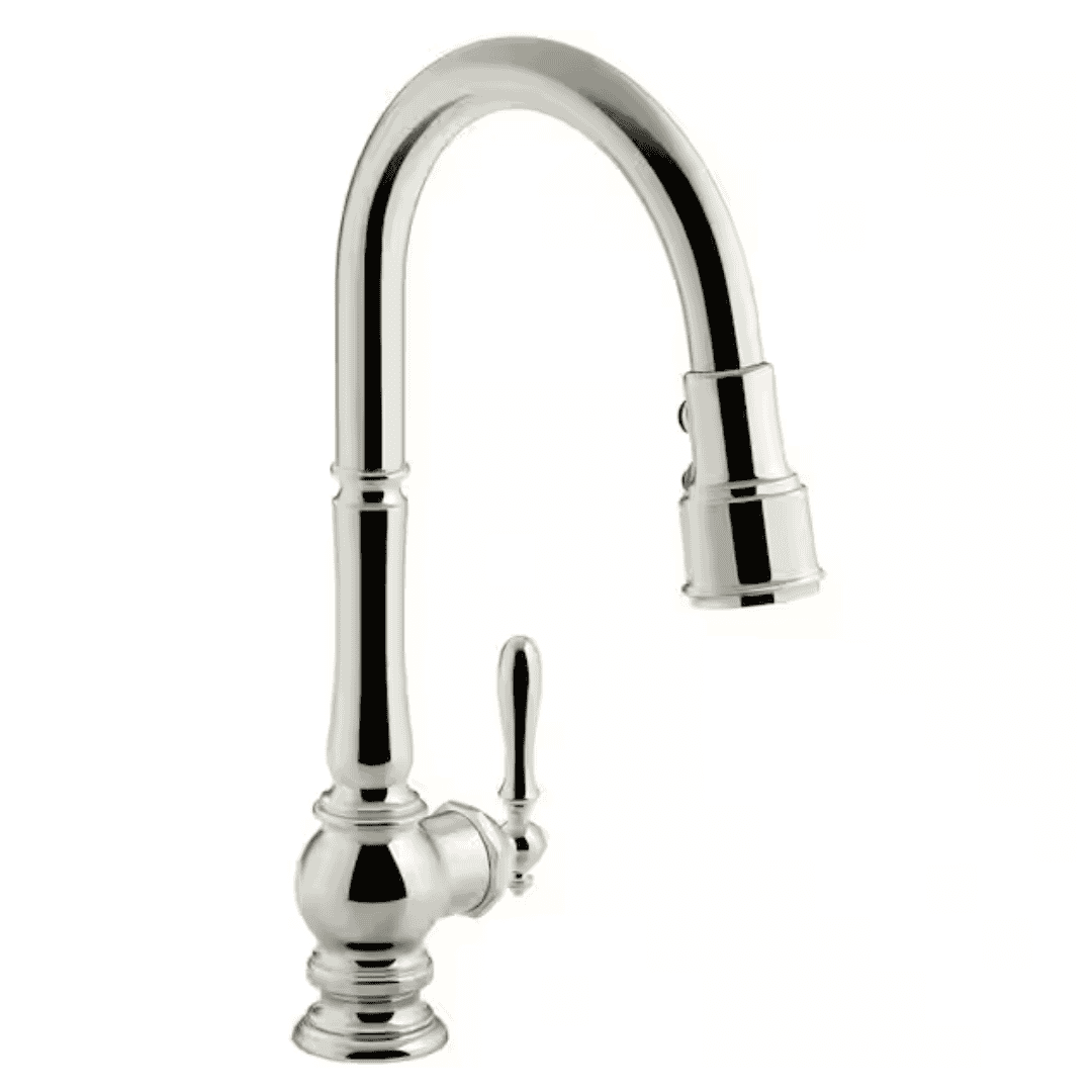 KOHLER K-29709-SN Artifacts Single-Handle Touchless Pull-Down Sprayer Kitchen Faucet in Vibrant Polished Nickel