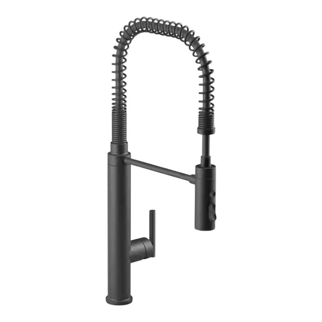 KOHLER K-24982-BL Purist Single-Handle Semiprofessional Kitchen Sink Faucet in Matte Black