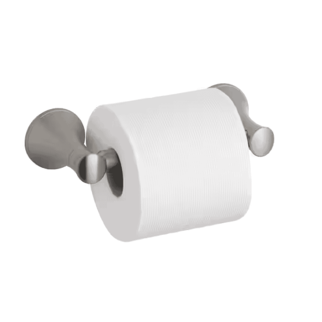 KOHLER K-13434-BN Coralais Wall-Mount Double Post Toilet Paper Holder in Vibrant Brushed Nickel