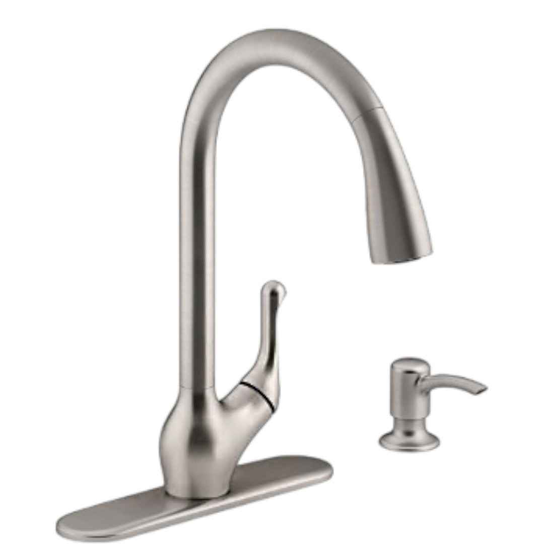 KOHLER R78035-SD-VS Barossa with Response Touchless Technology Single-Handle Pull-Down Sprayer Kitchen Faucet in Vibrant Stainless