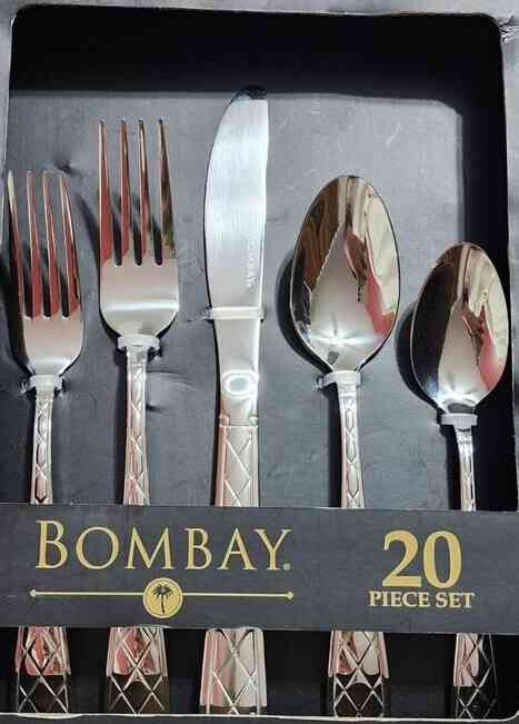 Bombay 20 Piece Set Casabella Fine Stainless Steel Flatware Set