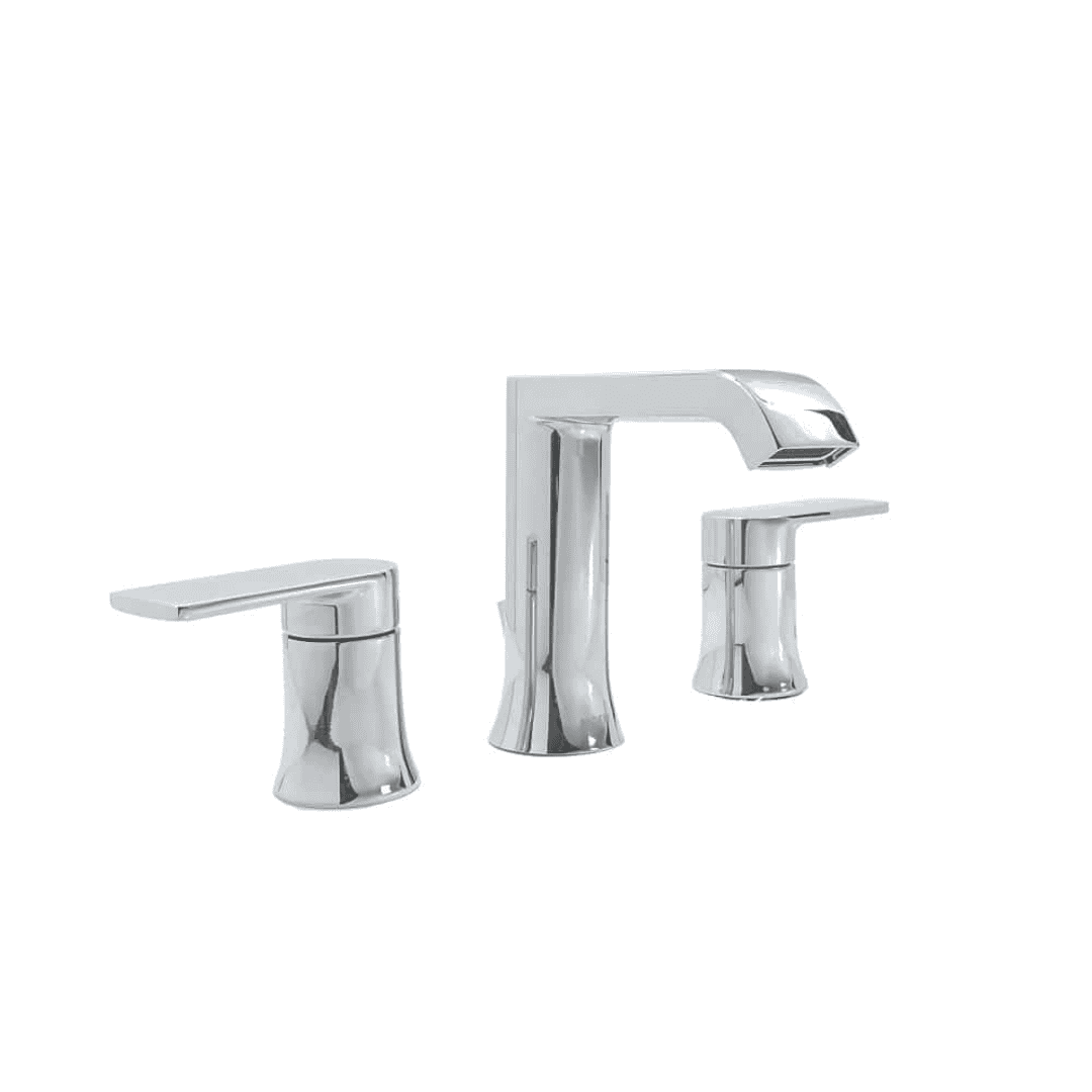 84763 8 in. Widespread Double-Handle Bathroom Faucet with Drain Kit in Chrome (Valve Included)