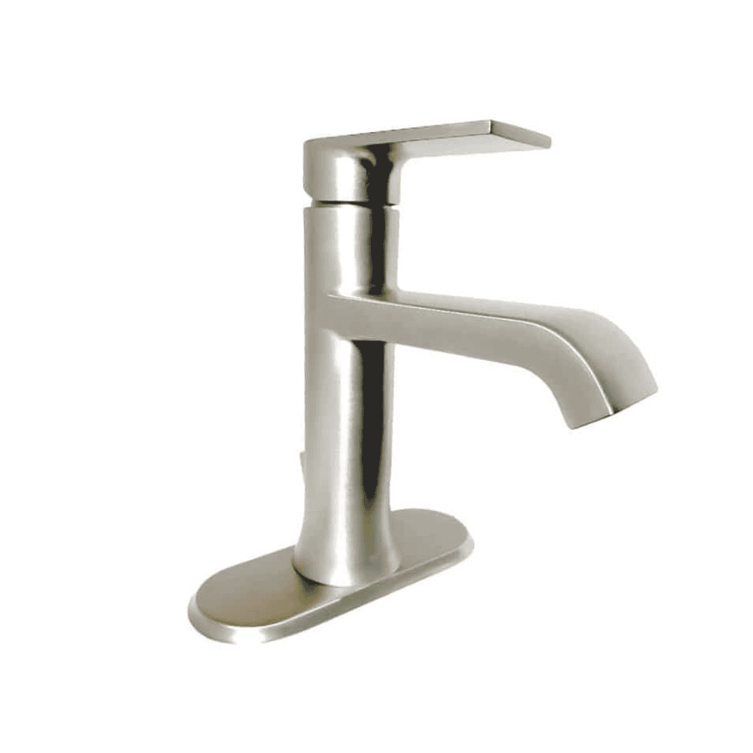 WS84760SRN Single-Handle Single-Hole Bathroom Faucet with Drain Kit Included in Brushed Nickel