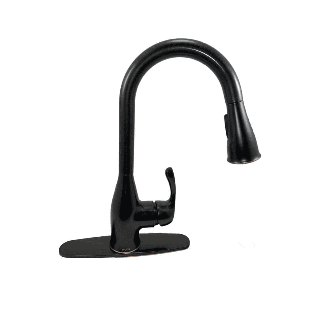 87966BRB Single-Handle Pull-Down Sprayer Kitchen Faucet with Flexible Hose and High-Pressure Spray in Mediterranean Bronze