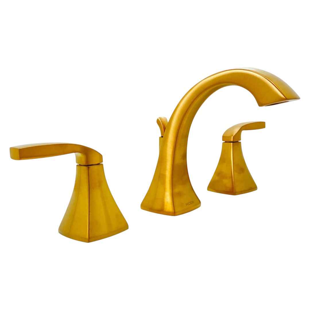 T6905BG 8 in. Widespread Double-Handle High-Arc Bathroom Faucet Trim Kit in Brushed Gold (Valve Not Included)