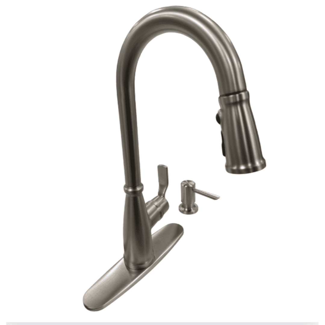 87071SRS Single-Handle Pull-Down Sprayer Kitchen Faucet with Pull-Down System and Power-Boost Spray in Stainless Steel