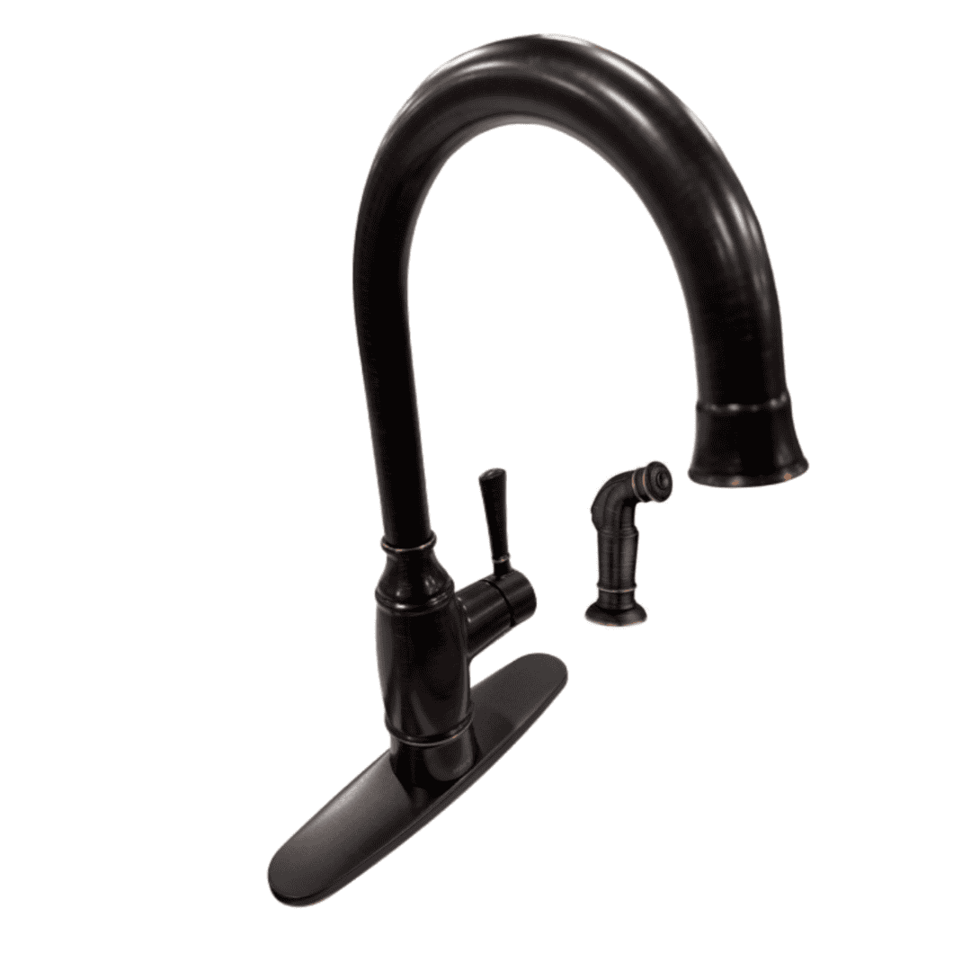 87506BRB Single-Handle Standard Kitchen Faucet with Side Sprayer in Oil-Rubbed Bronze