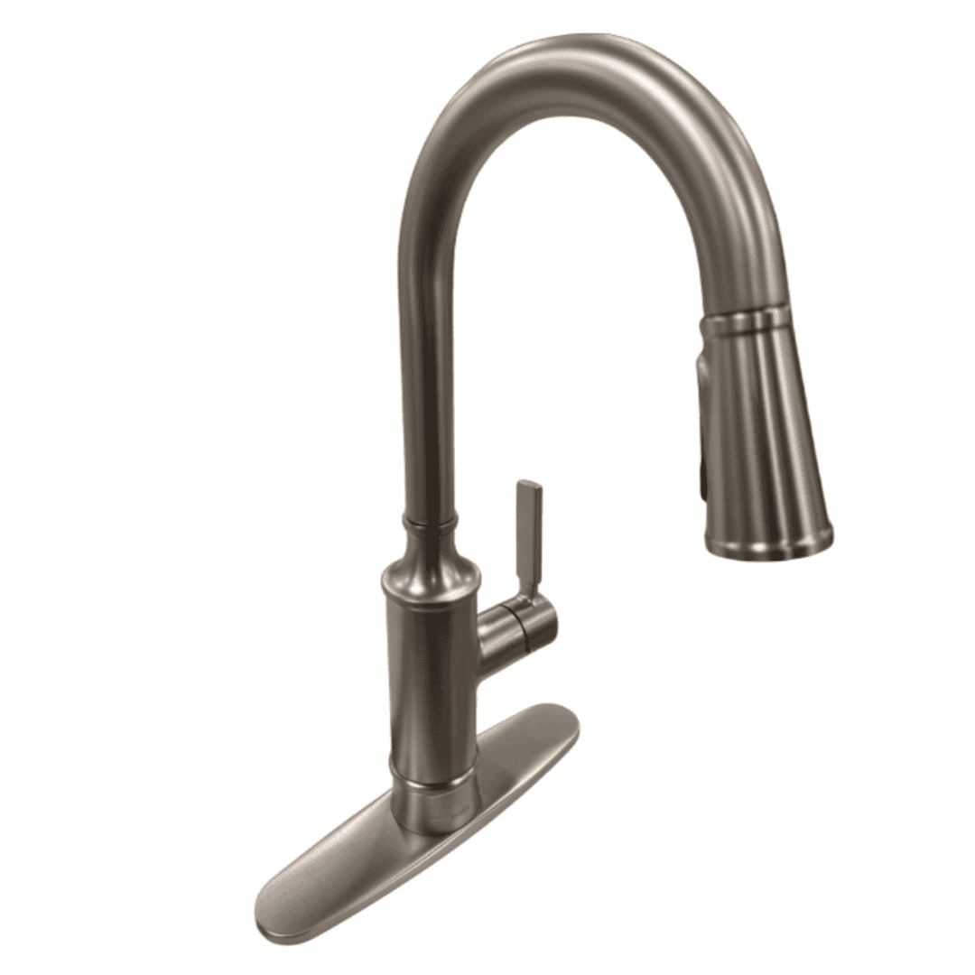 87679SRS Single-Handle Pull-Down Sprayer Kitchen Faucet in Spot Proof Stainless Steel with Spring-Return Hose and Boosted Spray