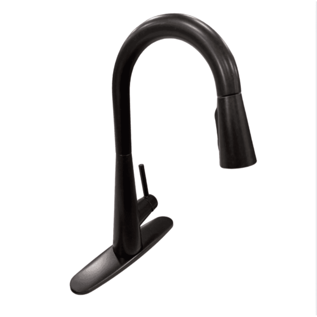 7864ORB 15.56 in. H Pull-Down Sprayer Kitchen Faucet with 360° Spout Swivel and Power Boost in Oil-Rubbed Bronze