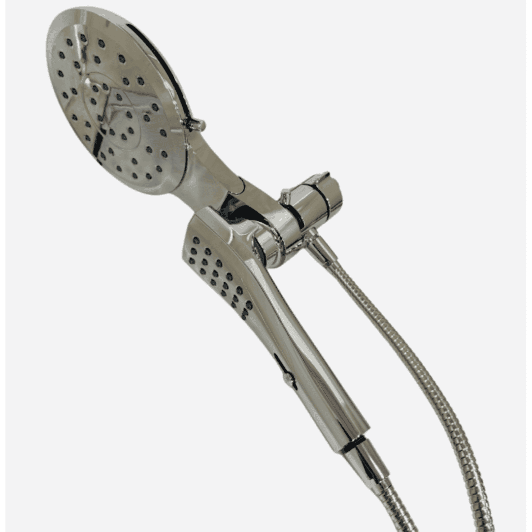 220C3 8-Spray 2.5 GPM 7 in. Dual Wall-Mount Fixed and Handheld Shower Head with Spray Selector Dial in Chrome