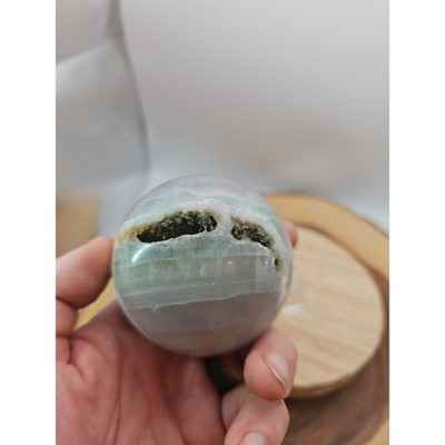 1.17lb Natural Rainbow Fluorite Quartz Crystal Sphere Ball Polished