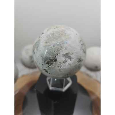1 Each Natural Golden Pyrite & Jasper Crystal Sphere Ball Polished 55mm +