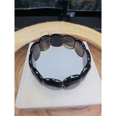 1Pcs Natural Smokey Clear Quartz Crystal Bracelets Polished Healing