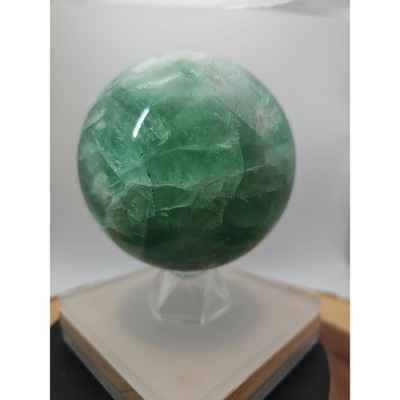 2.84Natural Rainbow Fluorite Quartz Crystal Sphere Ball Polished Healing