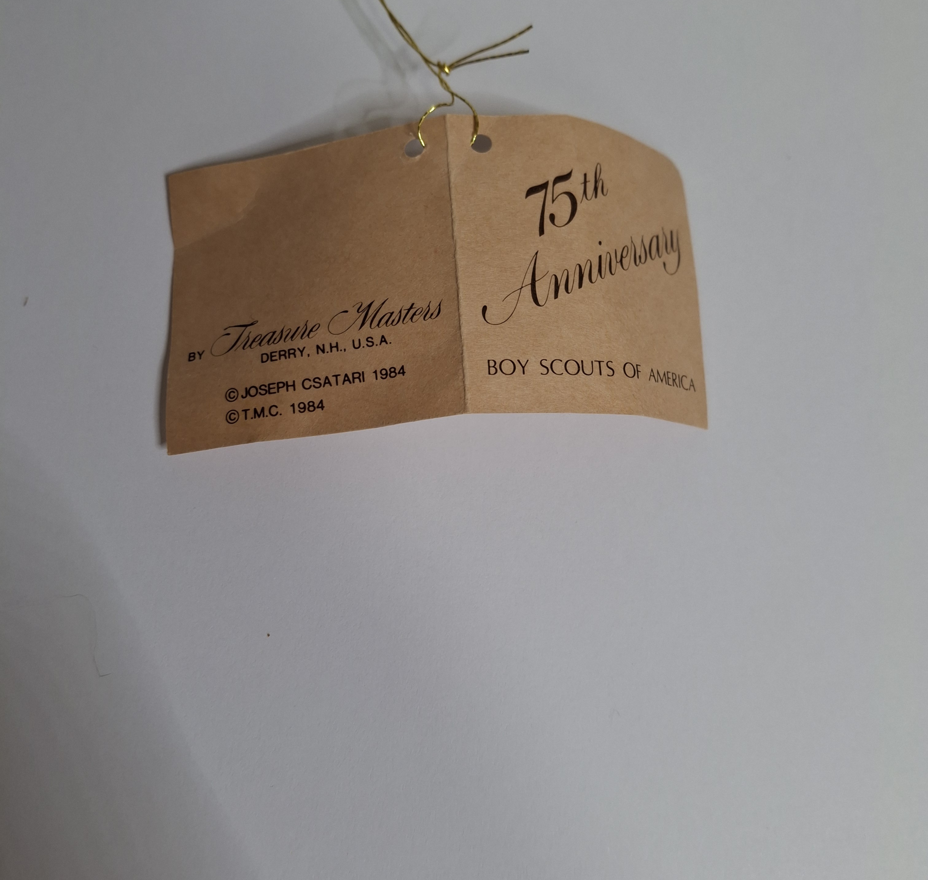 boy-scouts-75th-anniversary-joseph-csatari-mug-treasure-masters-1984-gold-rim