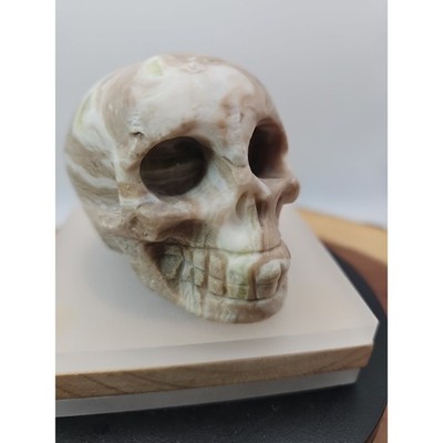 .89lb Natural Jasper Calcite Skulls Crystal Carving Mixed Stones Healing