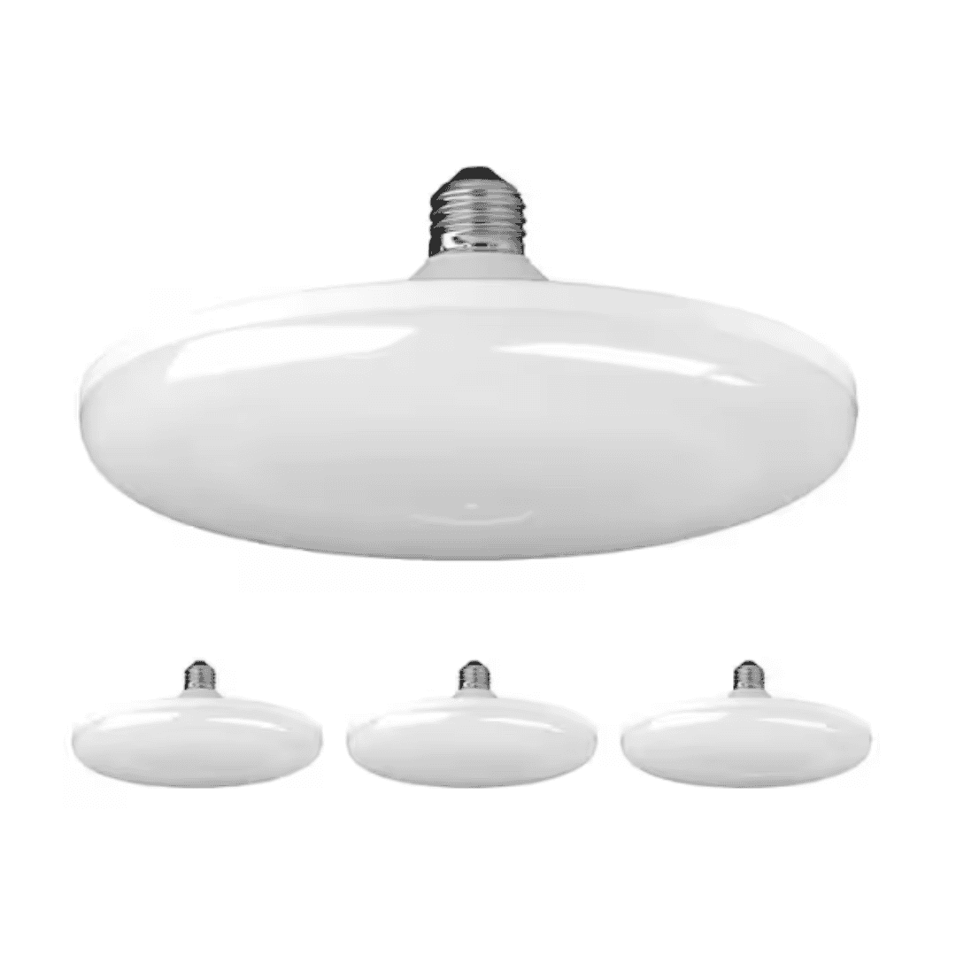 Feit Electric DISK125/930CA/4 125-Watt Equivalent 90+ CRI Non-Dimmable Wide Surface E26 Medium Base LED Light Bulb, Bright White 3000K (4-Pack)