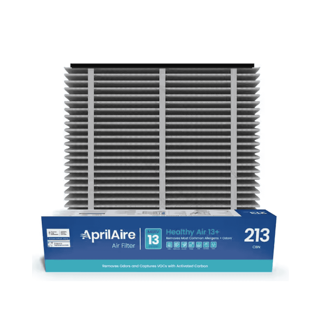 AprilAire 213CBN 20 in. x 25 in. x 4 in. MERV 13 FPR 12 Carbon Pleated Filter For Models 1210/1620/2210/2216/3210/4200 (1-Pack)