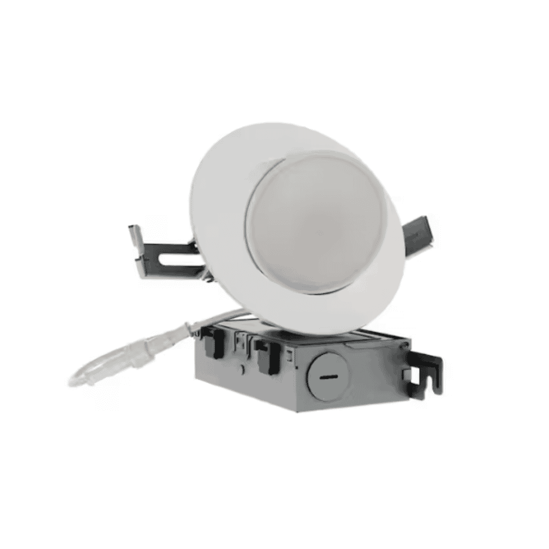 HALO HLA406FS5 HLA 4 in. Canless LED Recessed Lighting With Super Adjustable Gimbal, CCT Select, Dimming, 600 Lumens-Round