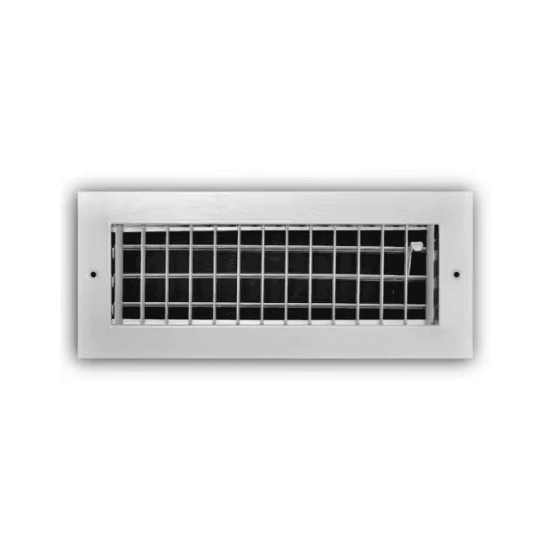 Everbilt EA210VM12X04 12 in. x 4 in. 1-Way Aluminum Adjustable Wall/Ceiling Register in White