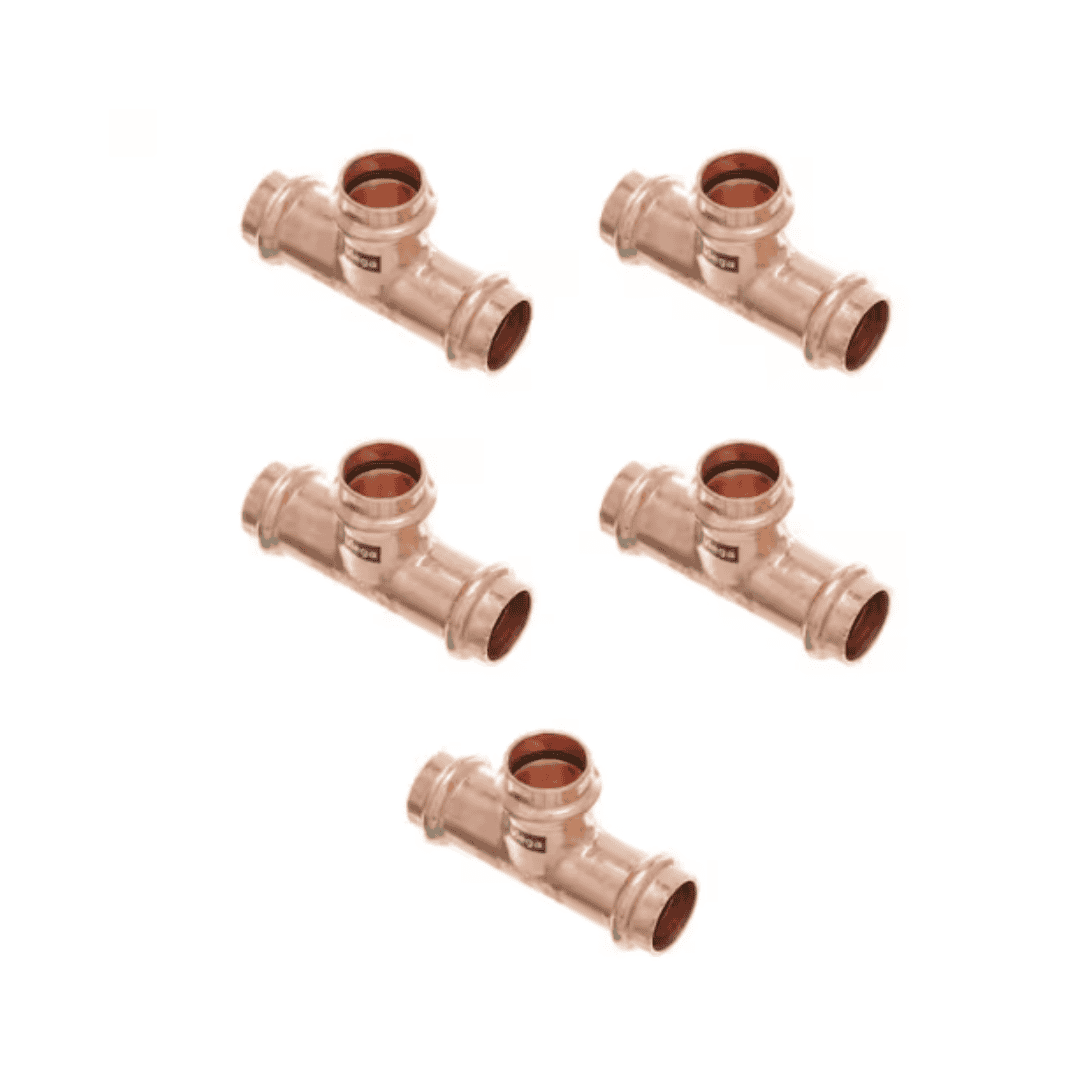 Viega 77465 ProPress 1/2 in. Press Copper Tee (5-Pack)