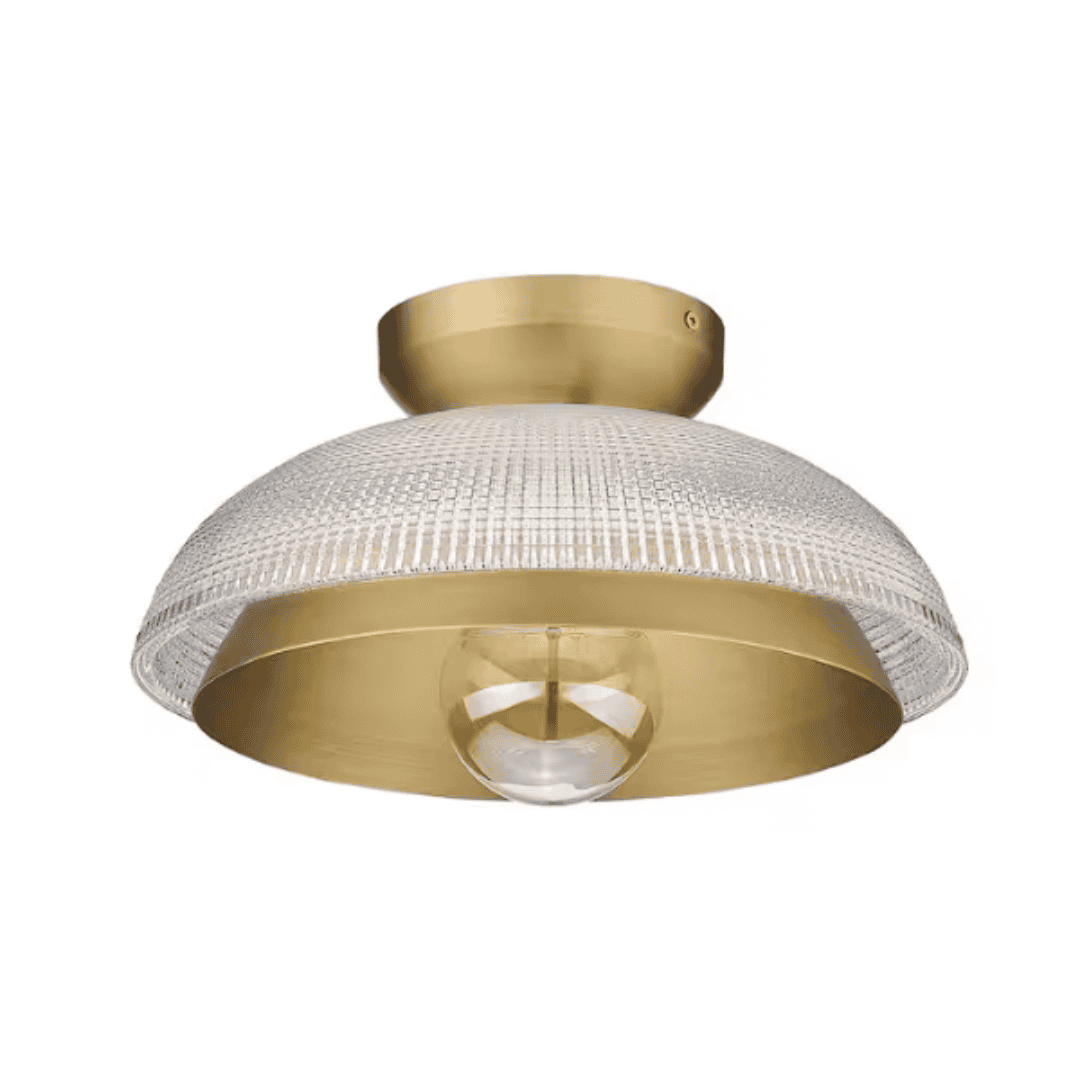 Golden Lighting 0309-FM BCB-RPG Crawford Flush Mount