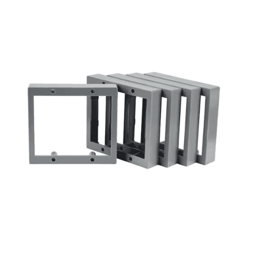 ReceptXtenders HD50026 2-Gang 3/4 in. Electrical Receptacle Box Extension Ring (5-Pack)