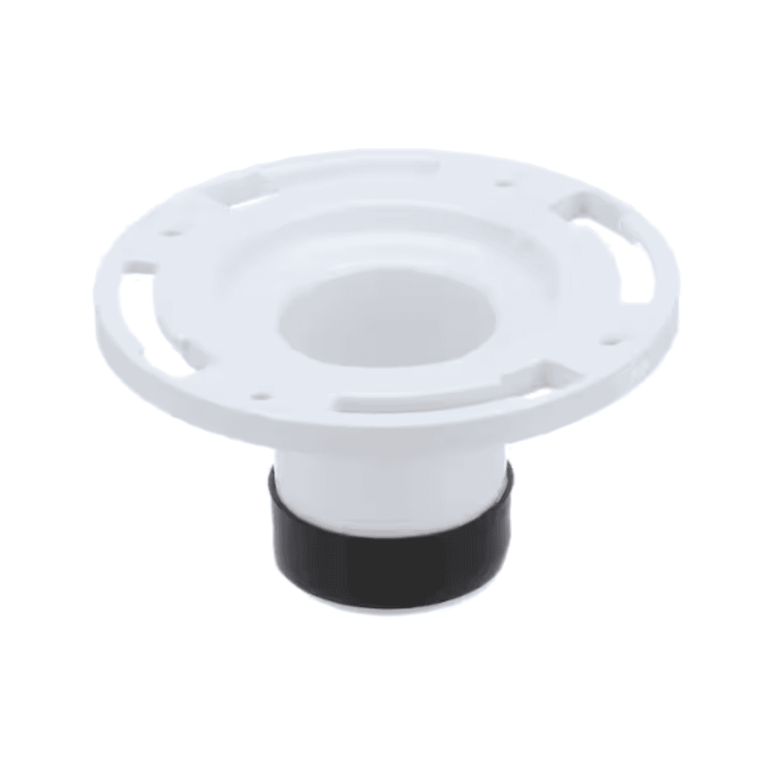 Oatey 436542 3 in. PVC Twist-N-Set Open Toilet Flange
