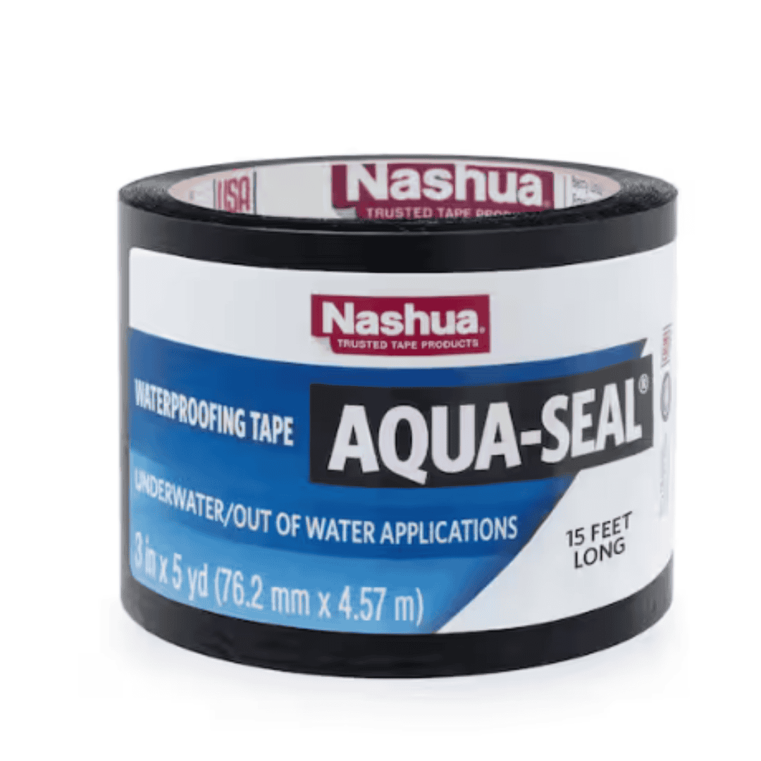 Nashua Tape 1529844 3 in. x 15 ft. (5 yds.) Aqua-Seal Waterproof Tape in Black