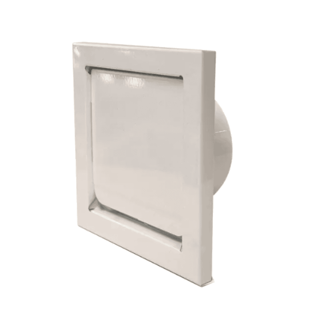 Master Flow HFW4 4 in. Round Wall Vent Flush Mount in White