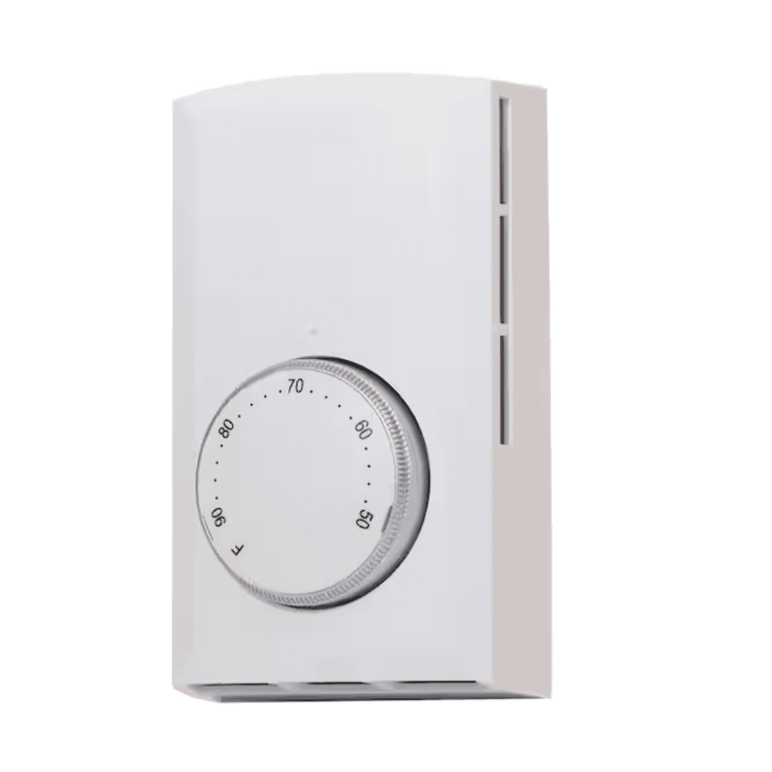 Cadet T521-W Single-pole 22 Amp Line Voltage 120/240/208-volt Mechanical Wall-mount Non-programmable Thermostat in White