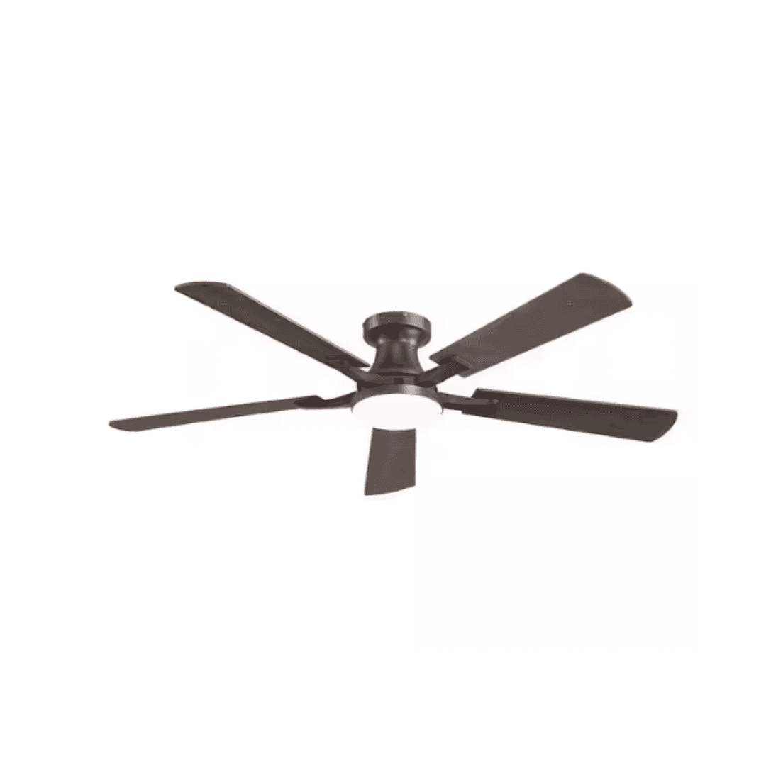 HINNIXY ZMF52BJBR01HD 52 in. Smart Indoor Dimmable LED Quiet Brown Low Profile Ceiling Fan with Lights and App and Remote Dual-Finish Blades