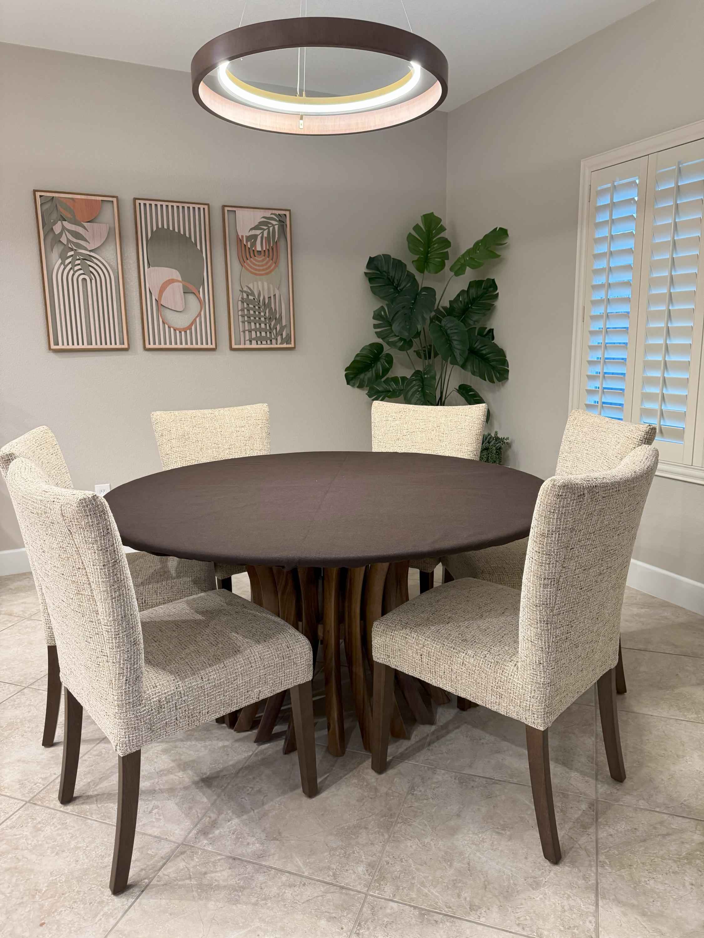 Brown Choc Poker Table Cover: Custom Made to order: Game Table Cloth - USA made for round 60" lifetime table for Bridge, Mahjong - tile games - free ship