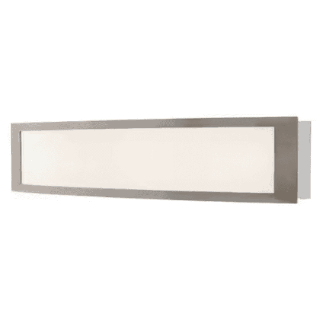 Hampton Bay C06023301A Woodbury 24 in. 1-Light Brushed Nickel LED Vanity Light with Extra Matte Black Trim 2700K-5000K