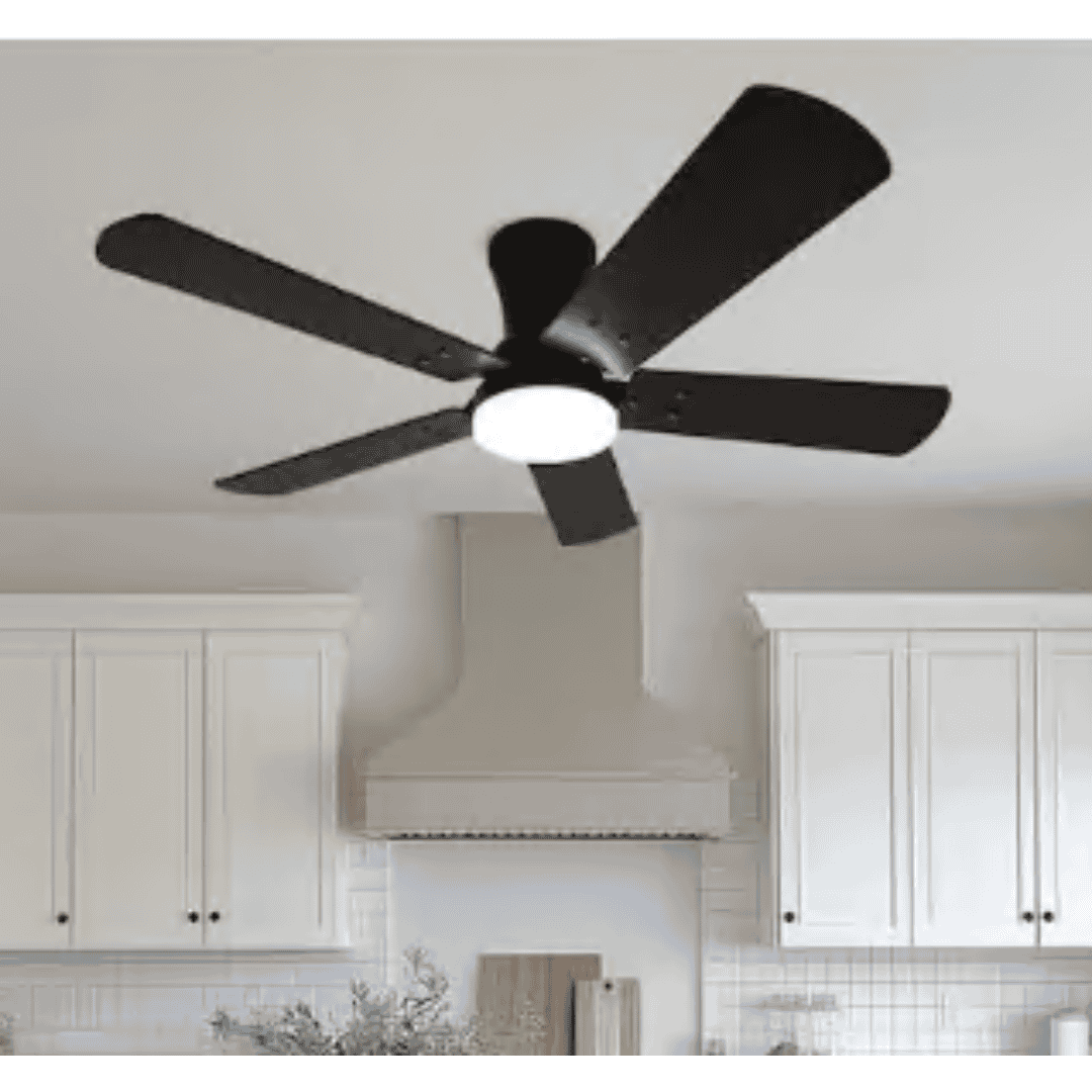 Genoci GTZF1032-42Y 42 in. Black RGB Reversible Two-Toned Blades LED Dimmable Ceiling Fan with Remote APP Included for Living Room Bedroom