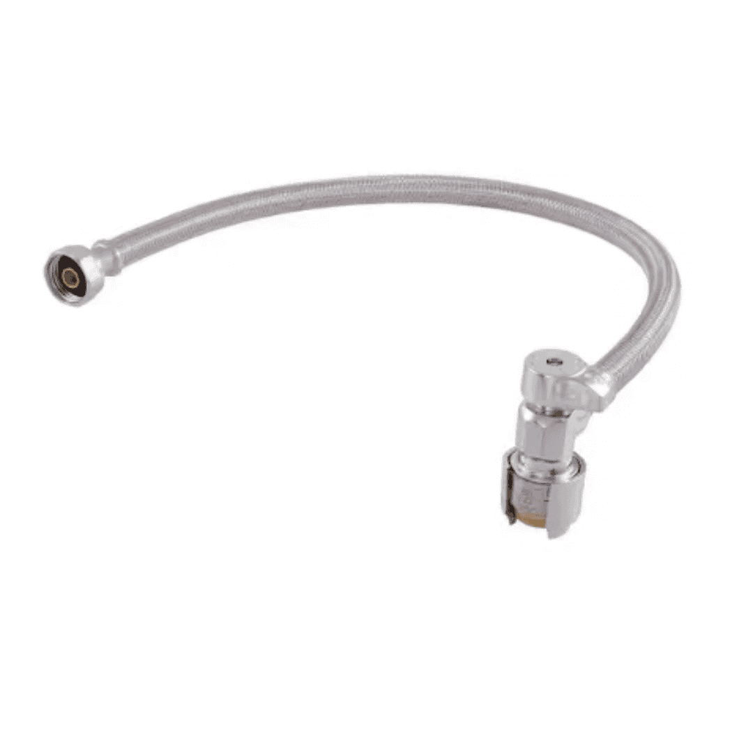 SharkBite UR24657 1/2 in. SharkBite Max Push-to-Connect x 1/2 in. FIP x 20 in. Brass Angle Stop Faucet Connector