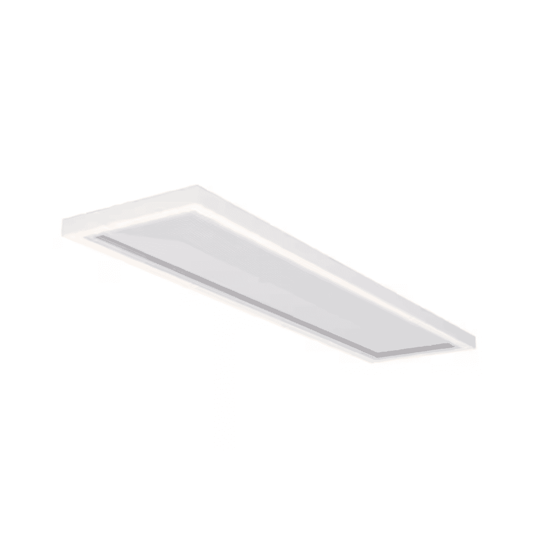 Commercial Electric FP1453WH748LFCH 48 in. x 10 in. Low Profile Flat Panel White Dimmable 5CCT Selectable LED with Night Light Flush Mount Ceiling Light