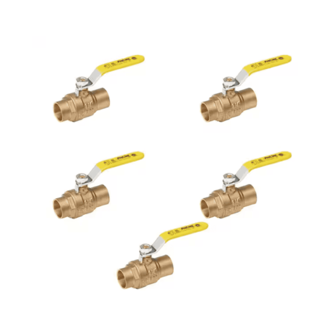 107-853J5 1/2 in. Brass SWT Full Port Ball Valve (5-Pack)