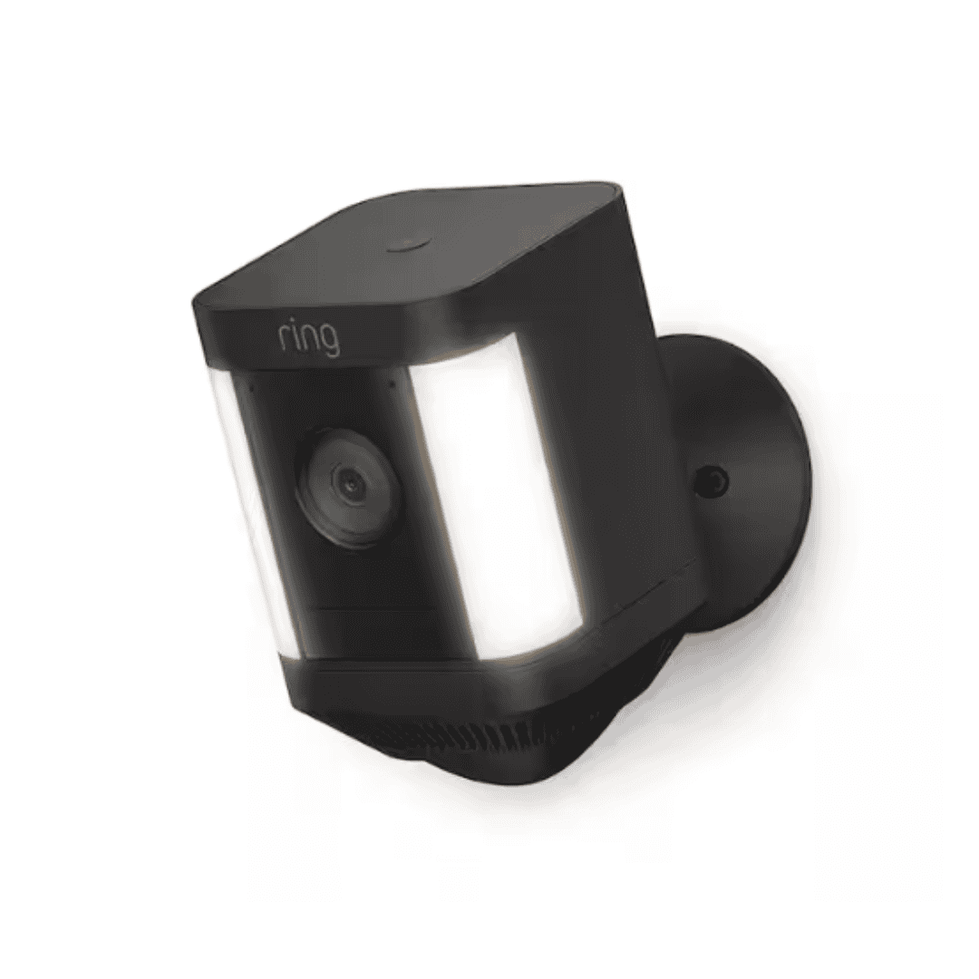 Ring B09K1HHZTM Spotlight Cam Plus, Battery - Smart Security Video Camera with LED Lights, 2-Way Talk, Color Night Vision, Black