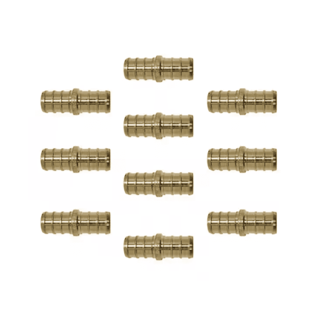 Apollo APXC121210PK 1/2 in. Brass PEX-B Barb Coupling (10-Pack)