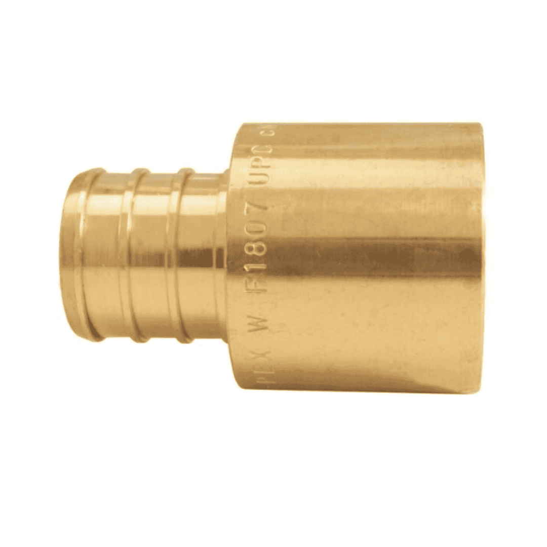 Apollo APXFS3430JR 3/4 in. Brass PEX-B Barb x 3/4 in. Female Copper Sweat Adapter Pro Pack (30-Pack)