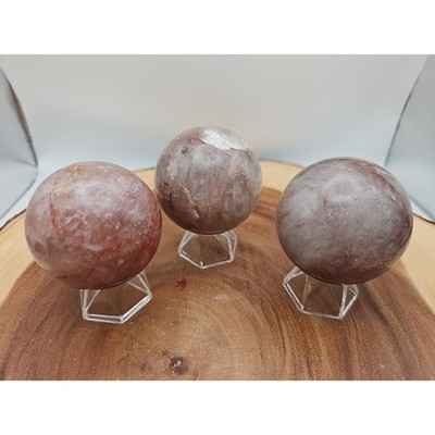 Fire Quartz Crystal Sphere 55-60mm W/stand 1 Each