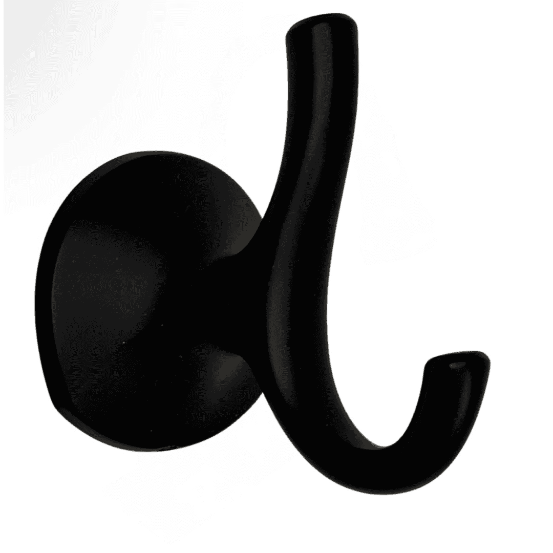 BRH-LR0B Wall Mounted Single Robe Hook in Matte Black Finish
