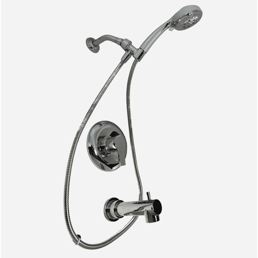 82618 Single-Handle 4-Spray 4 in. Tub and Shower Faucet 1.75 Gallons Per Minute in Chrome (Valve Included)