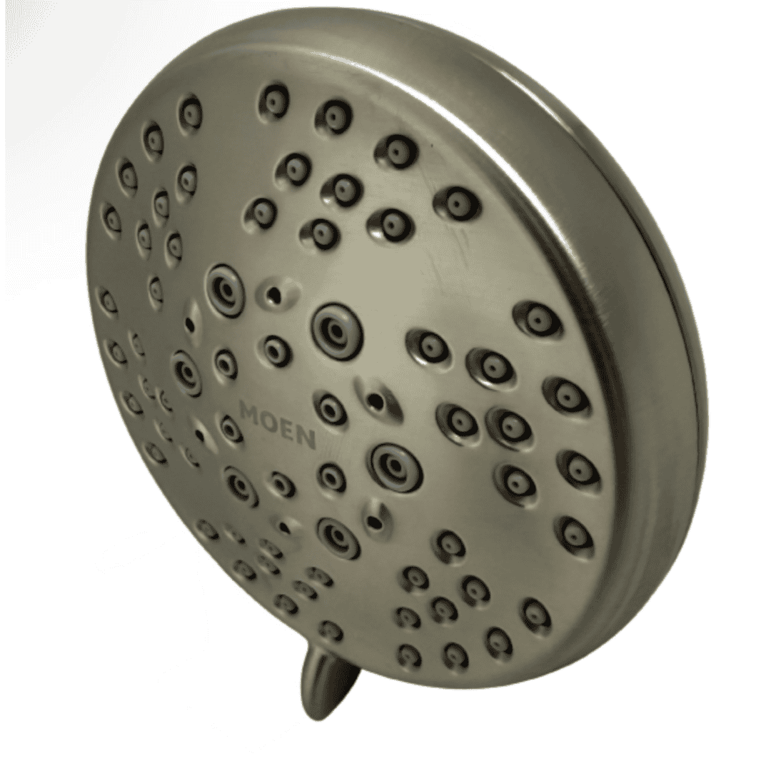 CL26500BN 5-Spray 2.5 Flow Rate 4 in. Single Wall-Mount Fixed Shower Head in Brushed Nickel