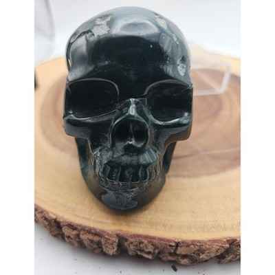 Moss Agate Skull 1.37lb