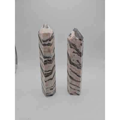 Pink Zebra Jasper 2.37lbs 1 Pair