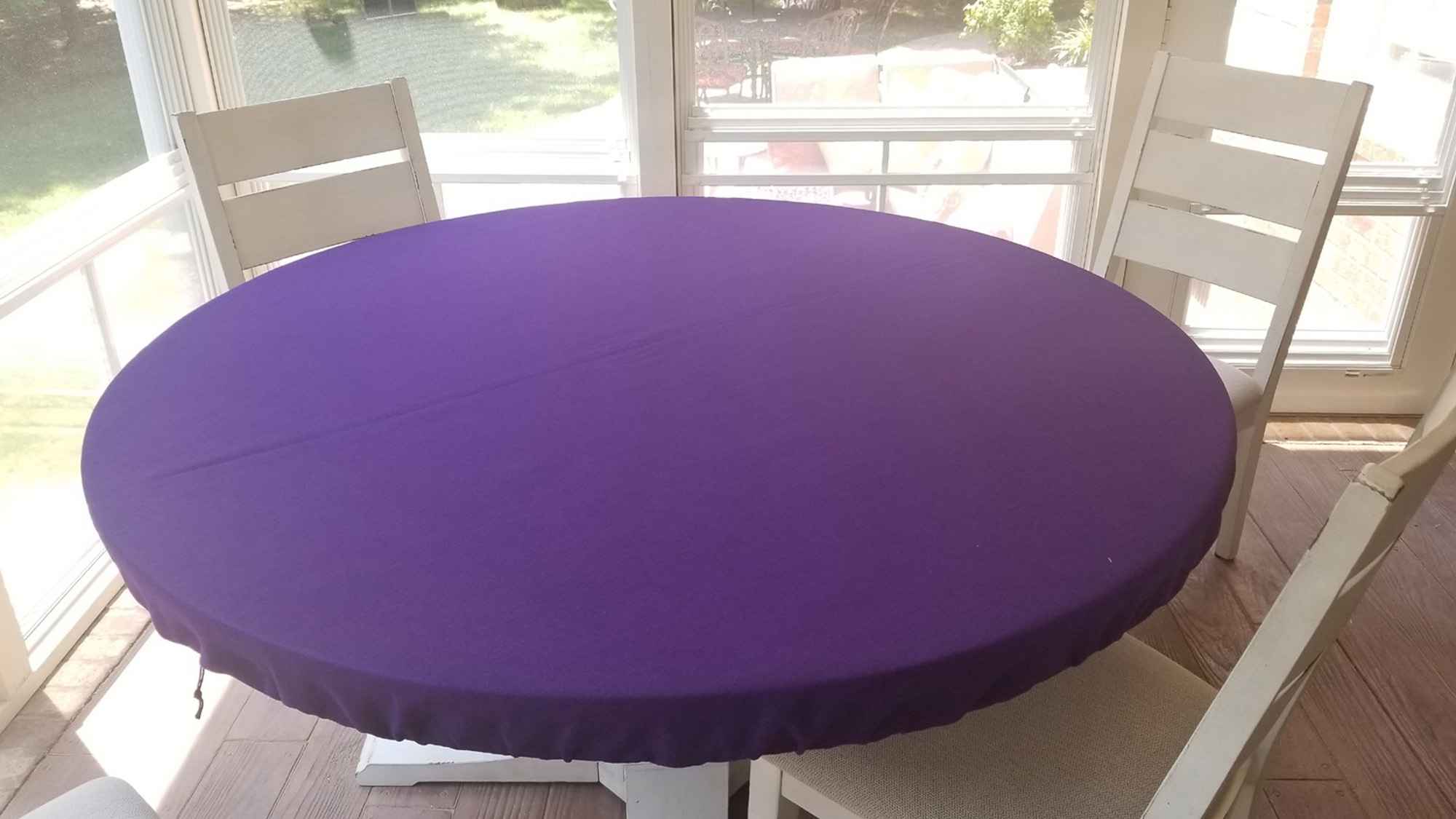 Purple Poker Table Cover: Custom Made to order: Game Table Cloth - USA made for round 60" lifetime table for Bridge, Mahjong - tile games - free ship