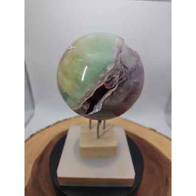 Rainbow Fluorite Quartz Crystal Sphere - Polished Healing