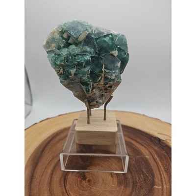 Raw Chunk Fluorite 1.27lb With Stand